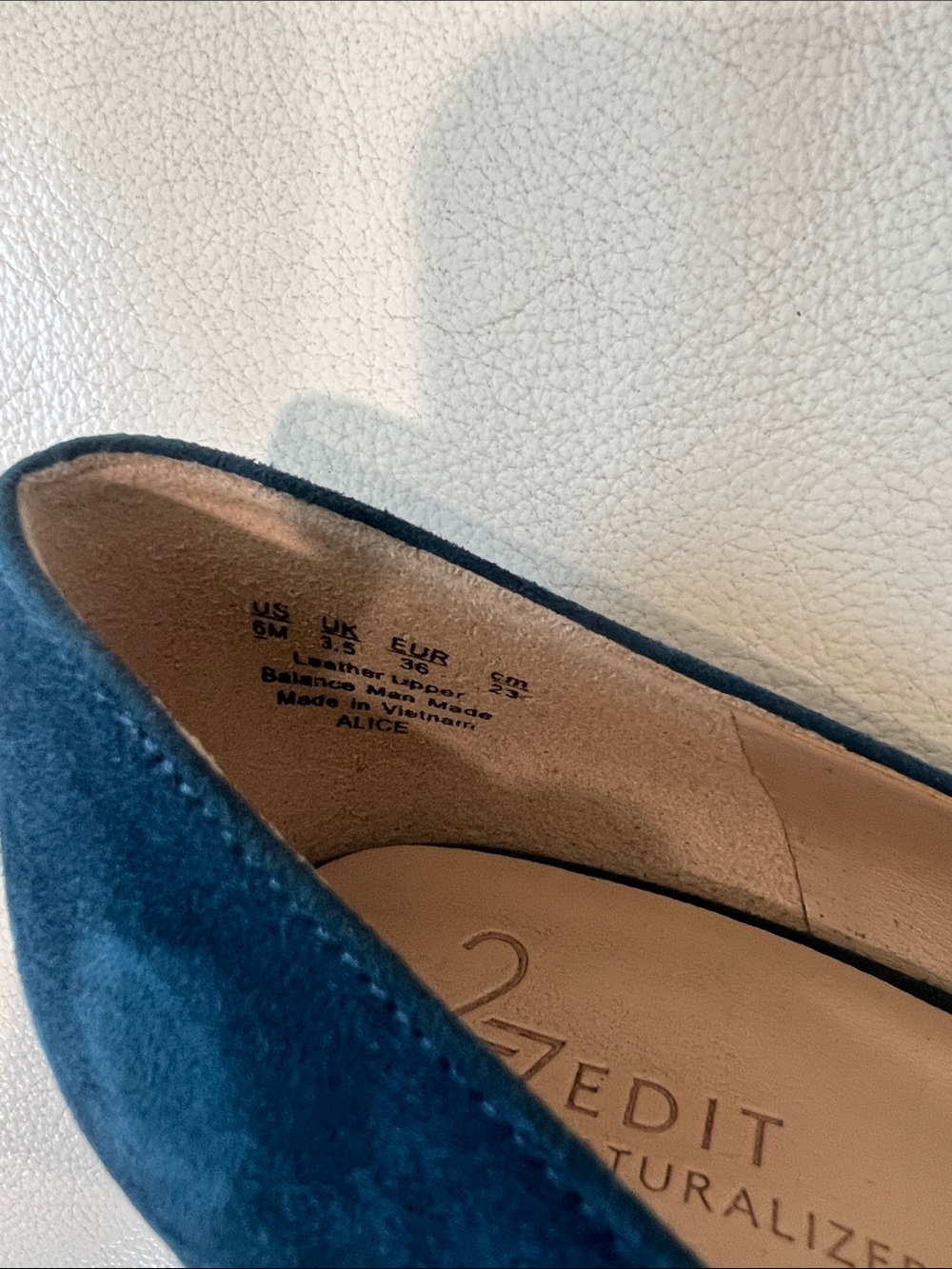 Naturalizer Teal Suede Pointed-Toe Pumps - Picture 6 of 7